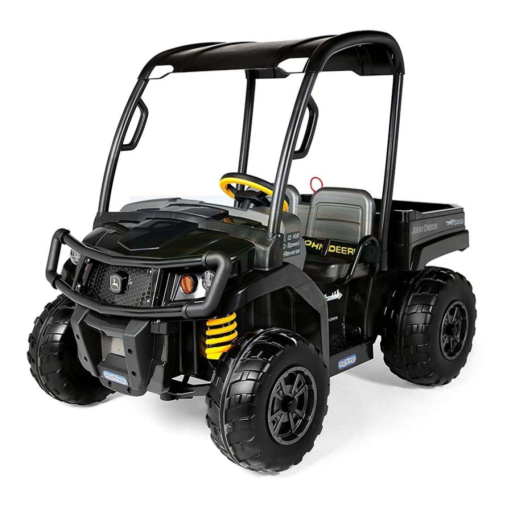 John Deere 12V Midnight Black XUV Gator with Roof provided by Greater West Outdoor Power Equipment & Hire